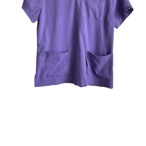 Beyond‎ Scrubs Women Top M Purple Medical Uniform Nurse Workwear Dental Casual - Picture 6 of 9